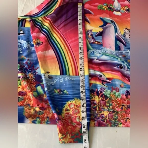 Lisa Frank Rage On! Dolphin All Over Print Pullover Sweatshirt, Approx SZ 2XL - Picture 8 of 9